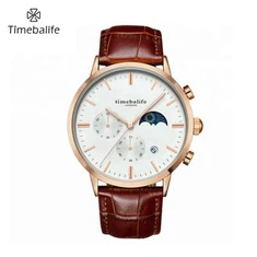 „Rose Gold“ moterų „Moonphase Watch“